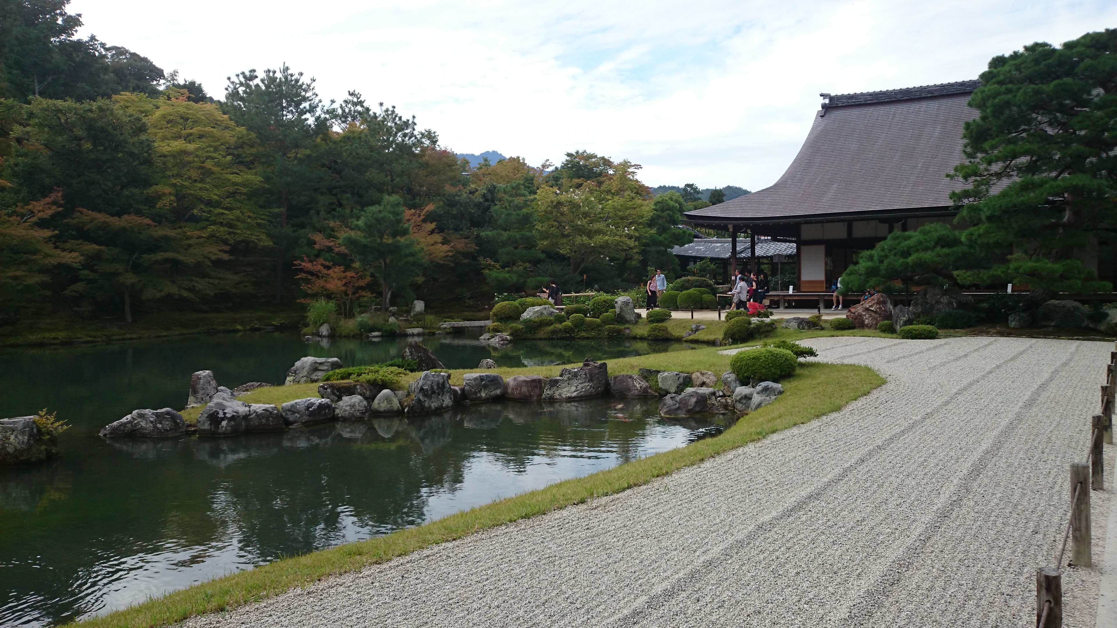 The main Tenryuji Temple garden, Zen perfect in many ways but not all!